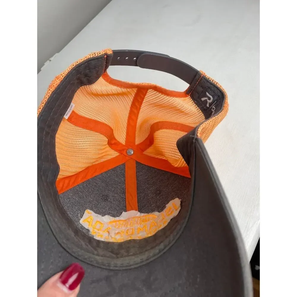 Richardson Brewery Trucker Hat Brown Snap Back Orange Mesh Baseball Cap